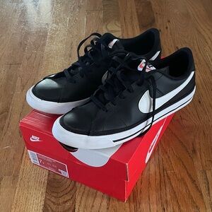 Nike Kids Court Legacy Black and White Sneakers